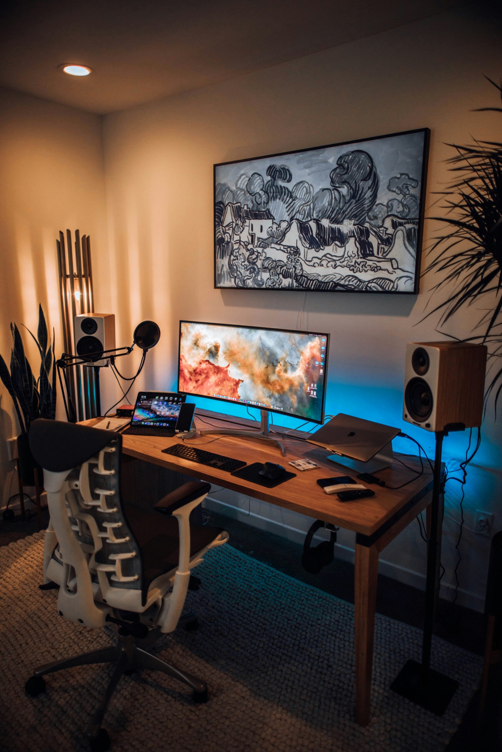 Home Office With Surround Sound
