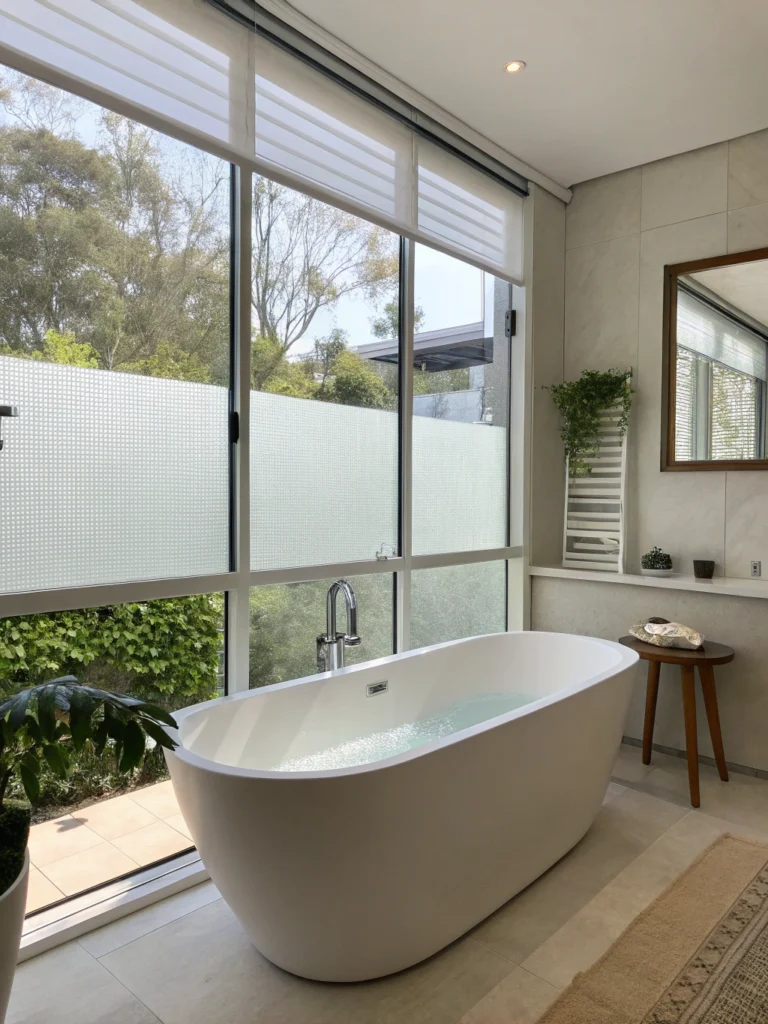 bathtub privacy windows