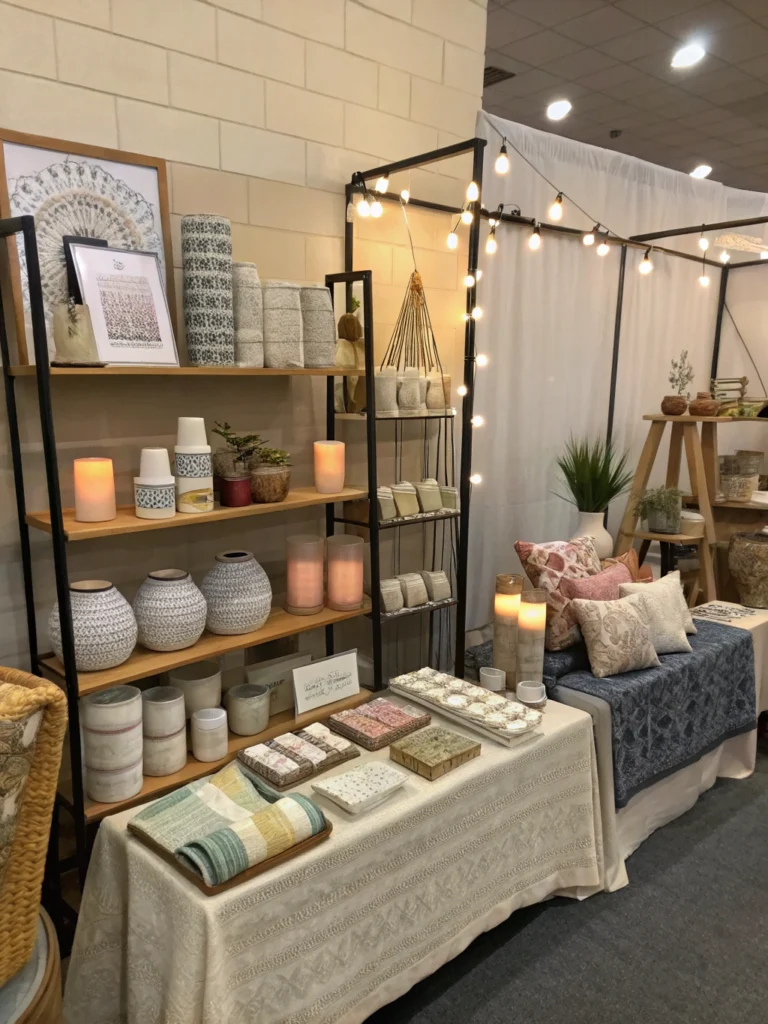 craft fair booth setup