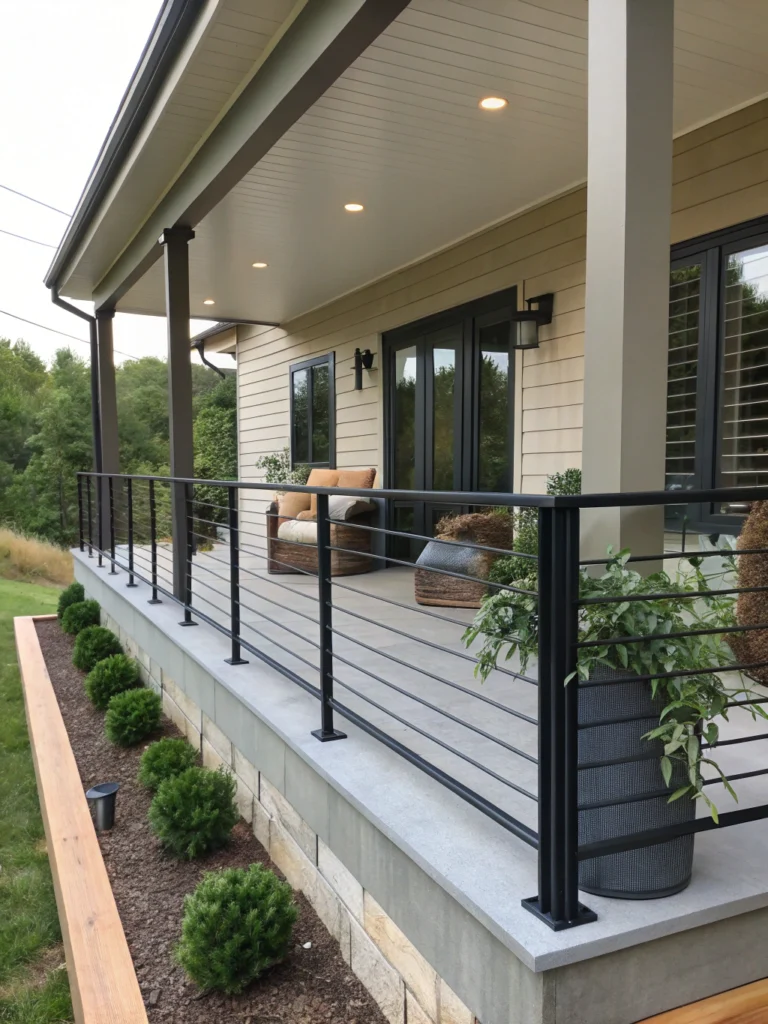 modern railing for porch