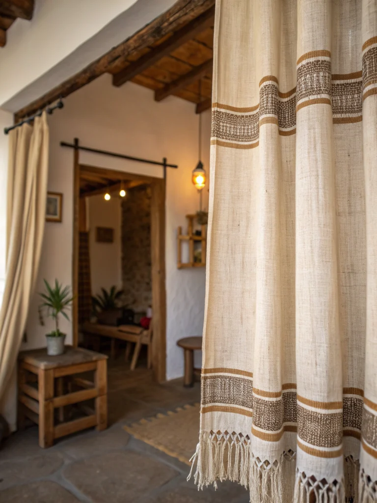 rustic curtain style