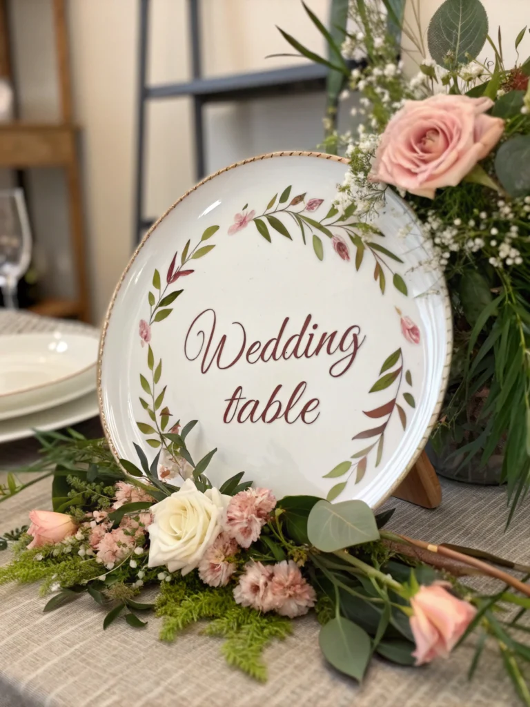 wedding table signage