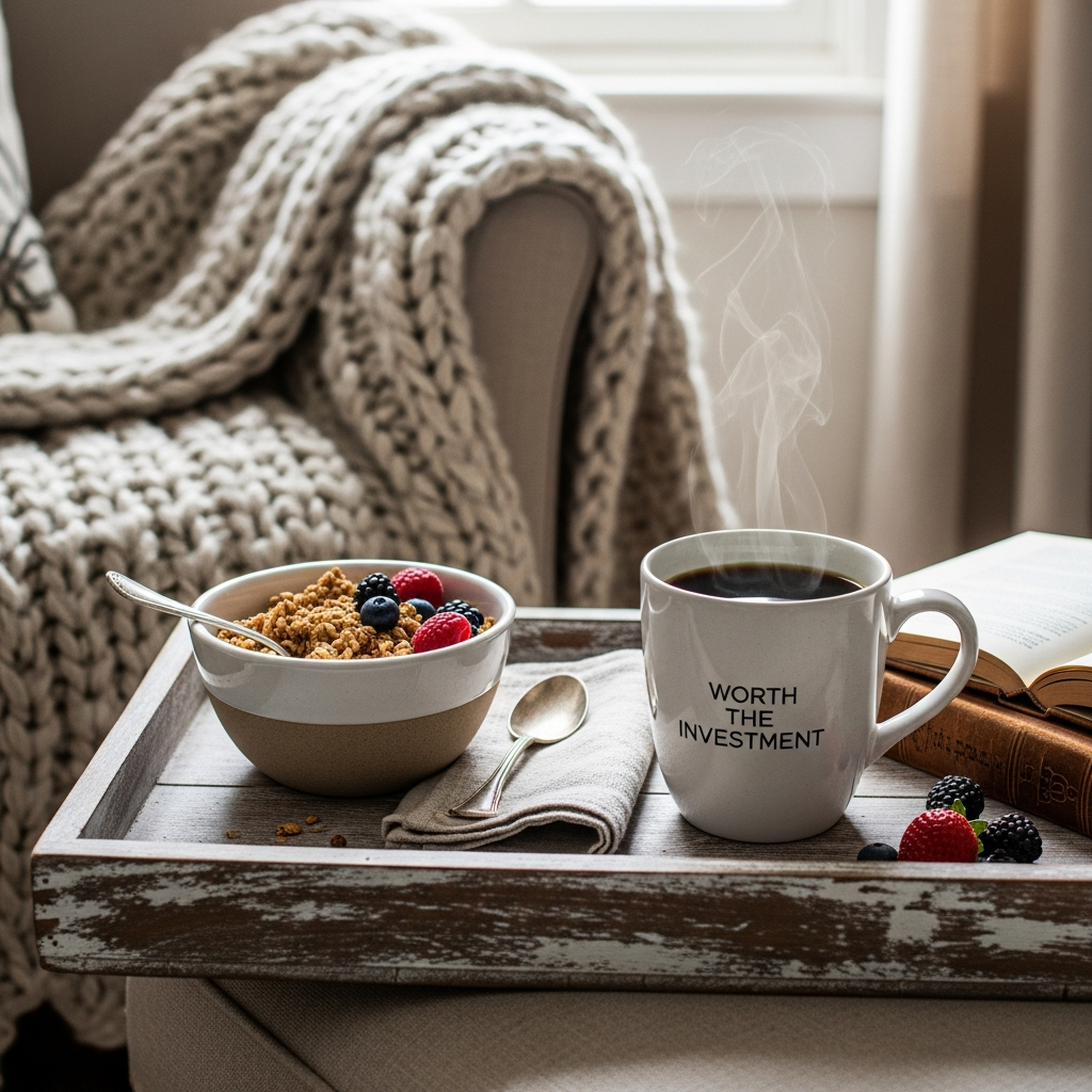 cozy morning routine