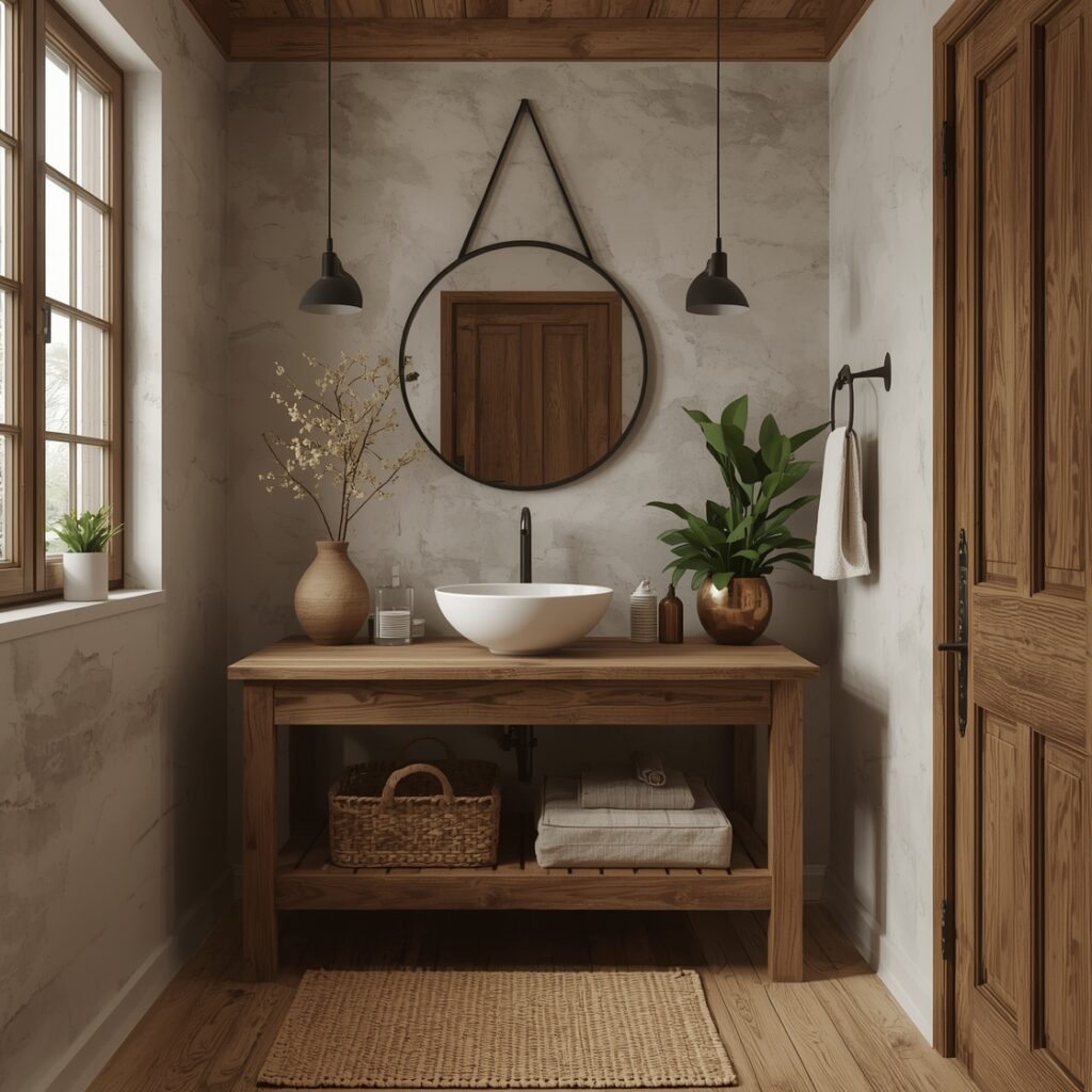 rustic bathroom