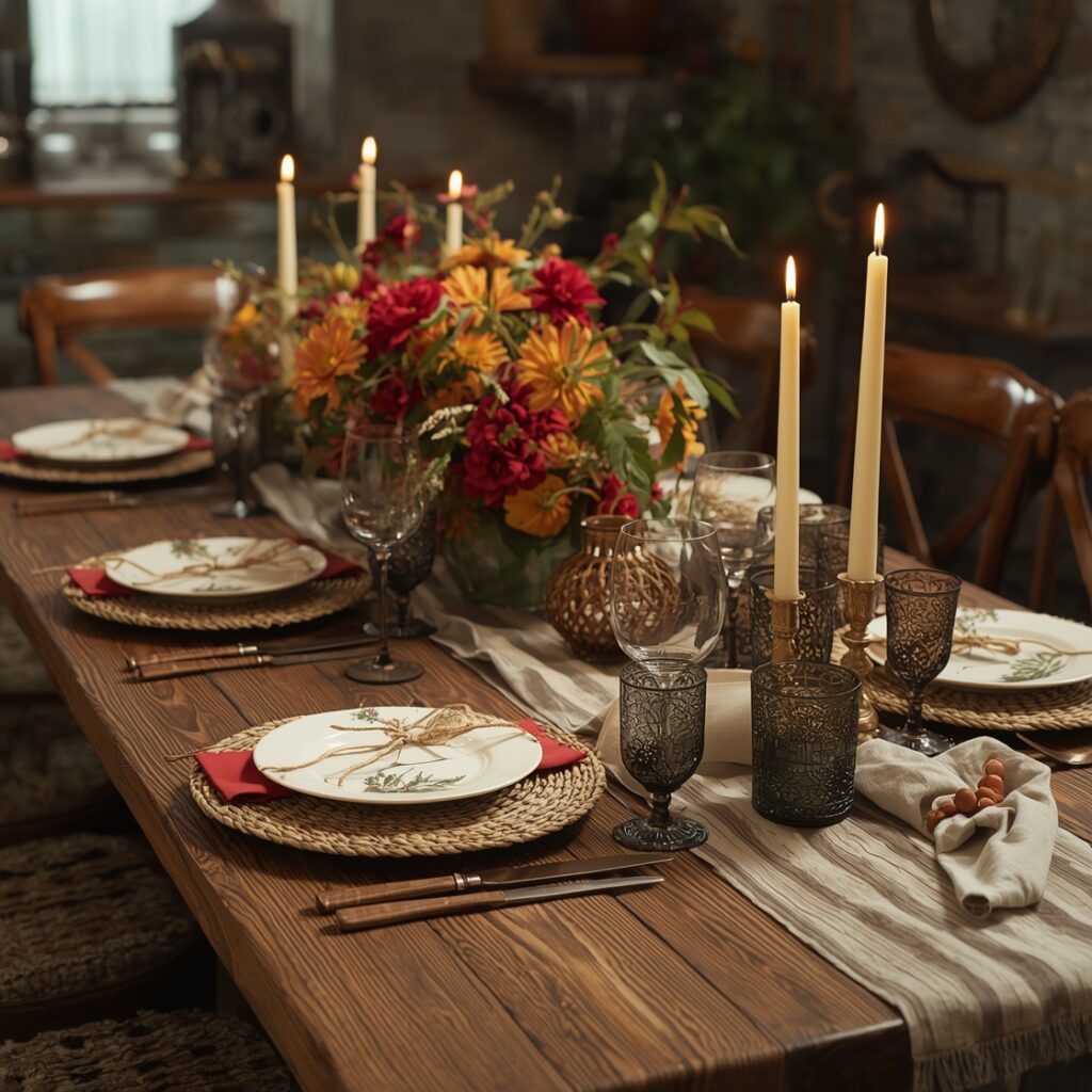 rustic tablescape