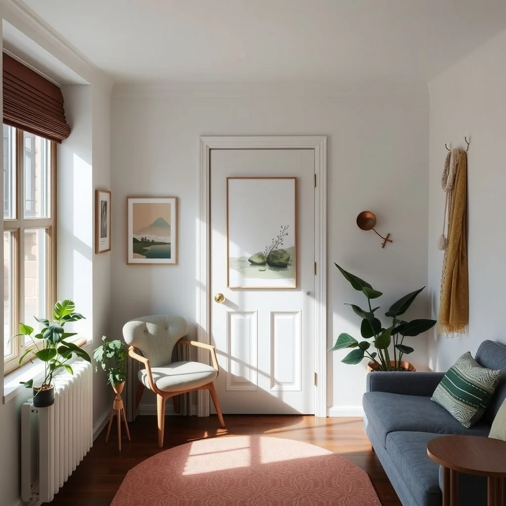 Apartment Wall Decor Ideas That Don't Require Drilling Holes interior: 3. Over‑Door Hooks and Hanging Panels - Doors are often overlooked as vertical real estate, but a set of over‑door hooks or a hanging panel can turn the backside of a door into an artful surface. Hooks with a rubberized grip slide