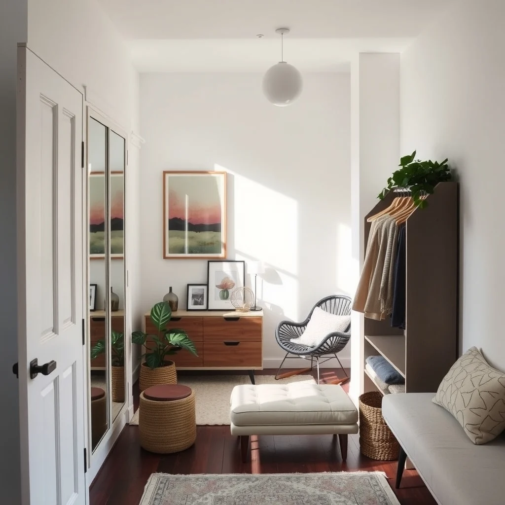 Clever Storage Ideas for Apartments With Shallow Closets interior: FAQ - How can I make a shallow closet feel larger? Using reflective surfaces, such as a mirrored cabinet or a glass‑front door, bounces light and creates the illusion of depth. Pair this with a light paint