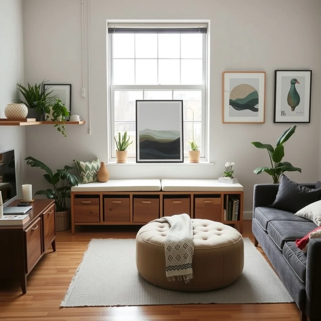 Hidden Storage Ideas for Small Apartments That Keep Rooms Looking Calm interior: FAQ - How can I hide clutter in a studio apartment? Use furniture that incorporates storage, such as a window seat with hidden drawers, floating shelves with concealed bins, or an ottoman with a lift‑top. These pieces