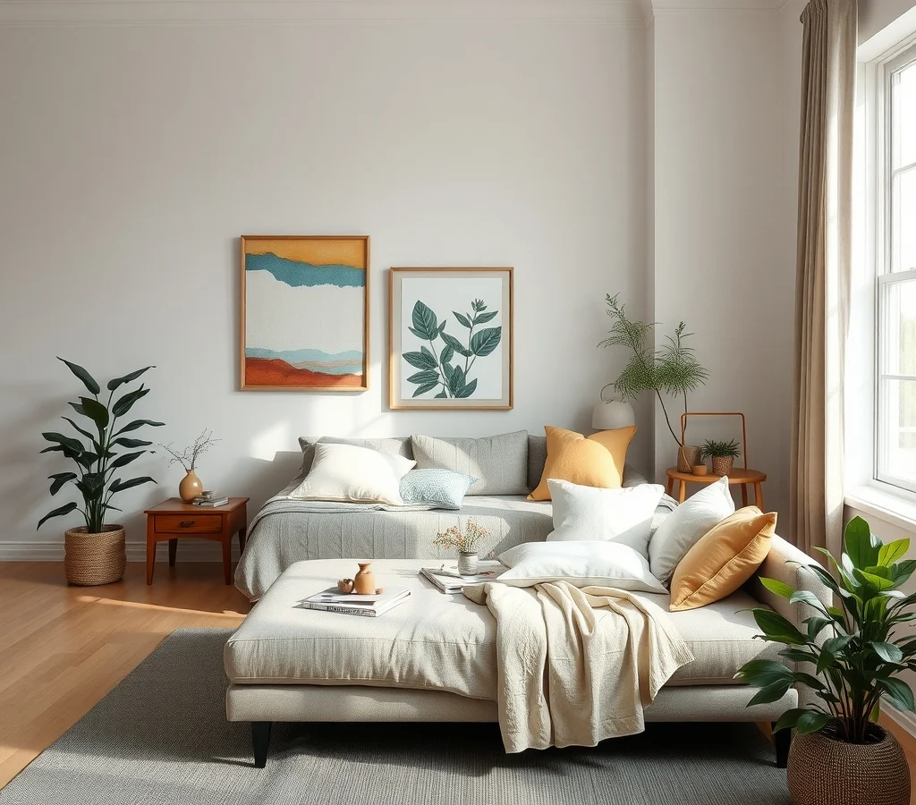How to Arrange a Sofa and Bed in One Open Room
