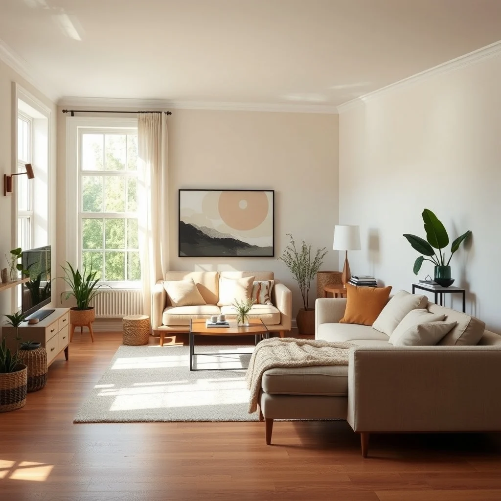 How to Arrange a Sofa and Bed in One Open Room interior: 4. Introduce multifunctional furniture to increase flexibility - In an open layout, each piece should earn its square footage. A sofa that converts into a guest bed, a daybed with a trundle, or an ottoman that doubles as hidden storage can dramatically improve