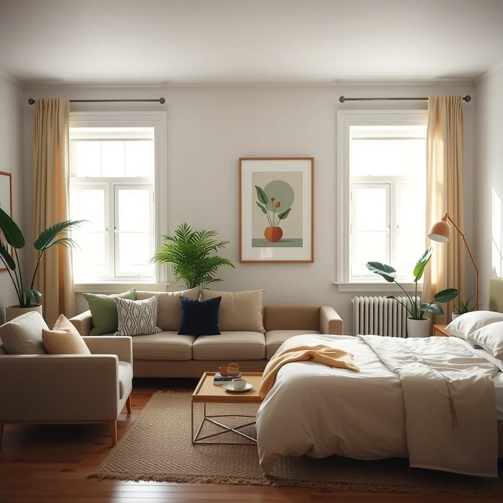 How to Arrange a Sofa and Bed in One Open Room interior: 5. Balance scale and proportion to avoid visual clutter - Proportion is the silent language that tells the eye whether a room feels spacious or cramped. A bulky, over‑sized sofa will dominate a modest bedroom, making the bed appear secondary. Conversely, a tiny loveseat paired