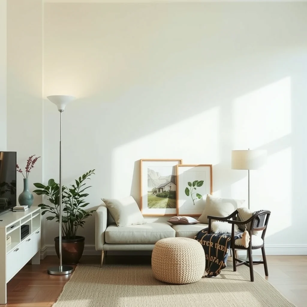 How to Choose Floor Lamps for Apartments With Limited Floor Space: 4. Consider Shade Shape and Material to Control Light Spread - The shade determines how the lamp’s glow fills the room. In a limited‑space setting, a drum or semi‑opaque linen shade diffuses light gently, creating a soft pool that highlights a reading nook without washing out