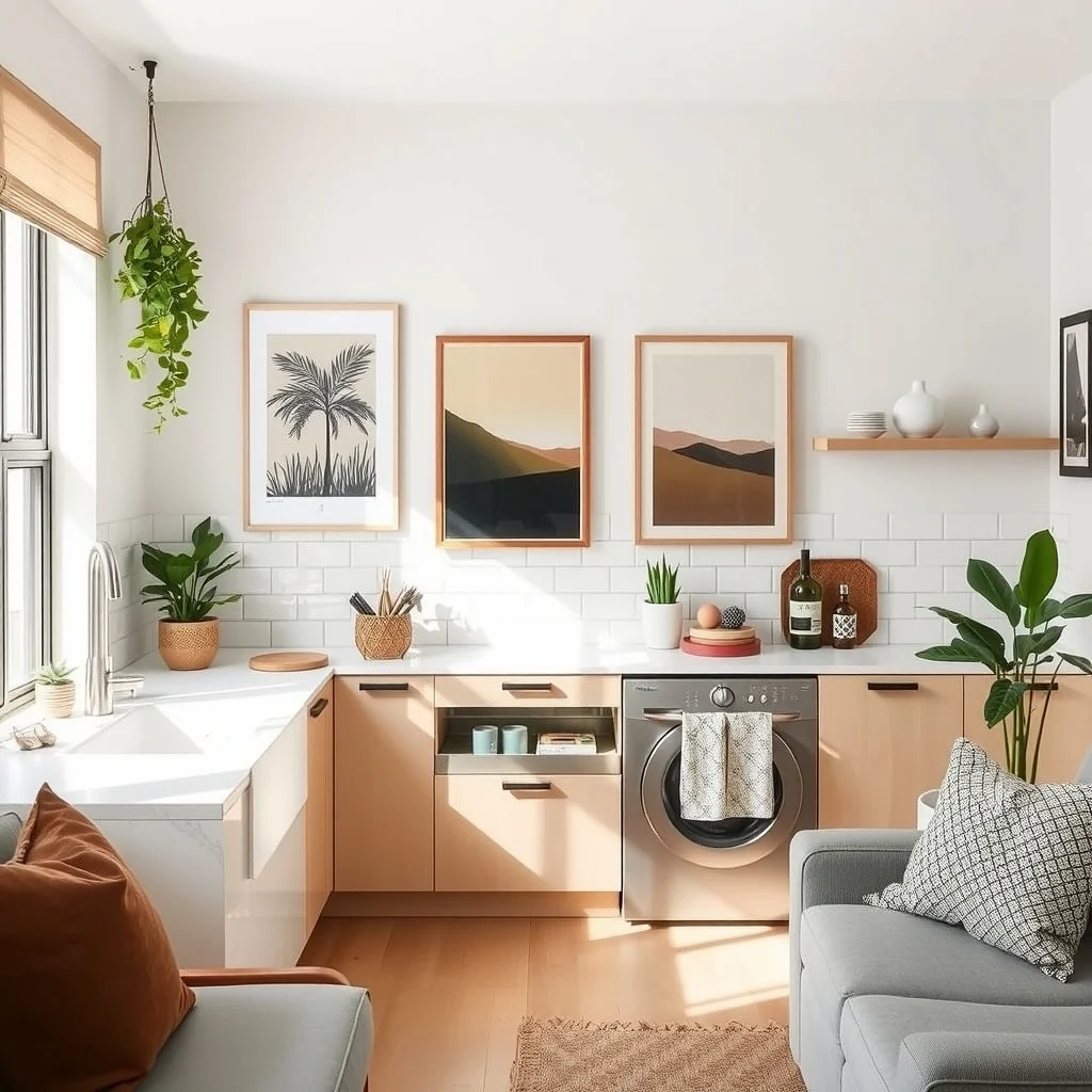 How to Create a Hidden Charging Station in a Small Apartment interior: 7. Add a pull‑out tray behind a kitchen backsplash for hidden outlets - Even a kitchen can host a concealed charging area. Install a thin metal tray that slides out from behind a tile backsplash, with a power strip mounted inside. The tray remains invisible when closed, preserving