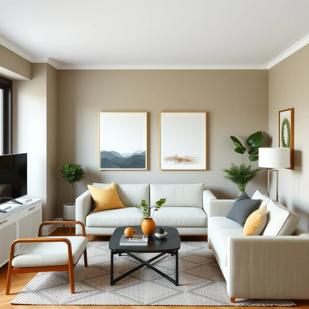 How to Decorate a Small Apartment With an Unusually Low Ceiling interior: 2. Choose Low‑Profile Furniture That Honors the Height - Furniture that sits close to the floor preserves the limited vertical space. A sleek, low‑back sofa in a neutral linen fabric provides comfortable seating without demanding headroom. Pair it with a coffee table that has