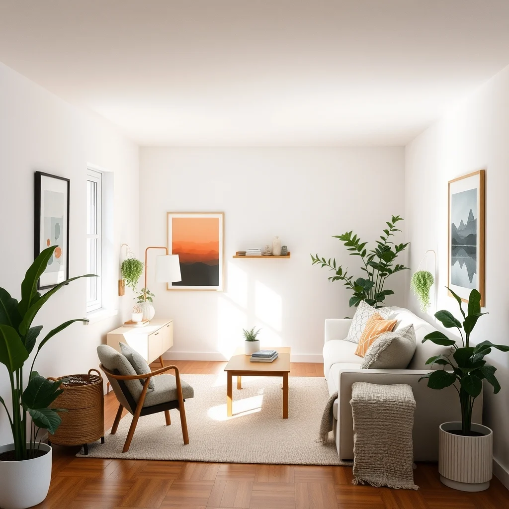 How to Decorate a Small Apartment With an Unusually Low Ceiling interior: FAQ - How can I make a low ceiling feel higher without major renovations? You can raise the perception of height by using light wall colors, reflective surfaces, and layered lighting. These strategies draw the eye outward