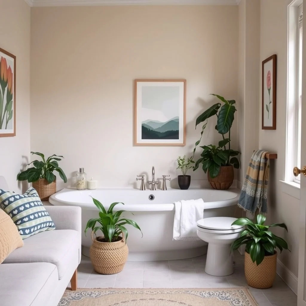 How to Improve a Rental Bathroom Without Changing the Fixtures interior: 6. Bring in a Touch of Nature with Low‑Maintenance Plants - Plants soften hard surfaces and improve air quality, making a bathroom feel more inviting. Species such as pothos, spider plant, or ZZ plant thrive in indirect light and tolerate occasional dryness, which suits most rental