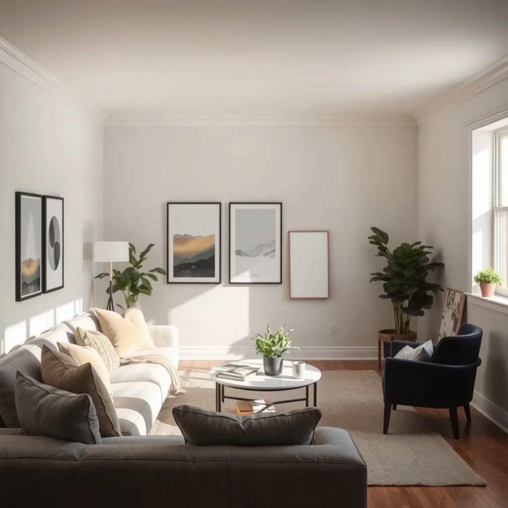 How to Layer Lighting in a Small Living Room for a Designer Look: 4. Highlight architectural or decorative features with accent lights - Accent lighting adds depth by drawing attention to specific elements such as a textured wall, a gallery of frames, or a built‑in bookshelf. Small recessed spotlights or narrow track heads can be angled to create
