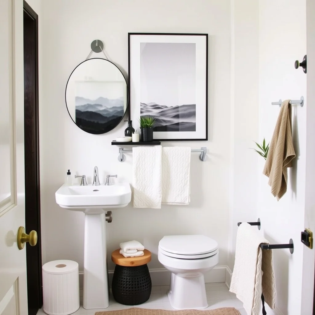 How to Make a Basic Rental Bathroom Feel Like a Boutique Hotel: 6. Use Coordinated Accessories to Create Visual Harmony - Small details such as faucet handles, towel bars, and toilet paper holders can either clash or complement the overall design. Choose accessories in a single finish—brushed nickel, polished chrome, or matte black—to tie the room