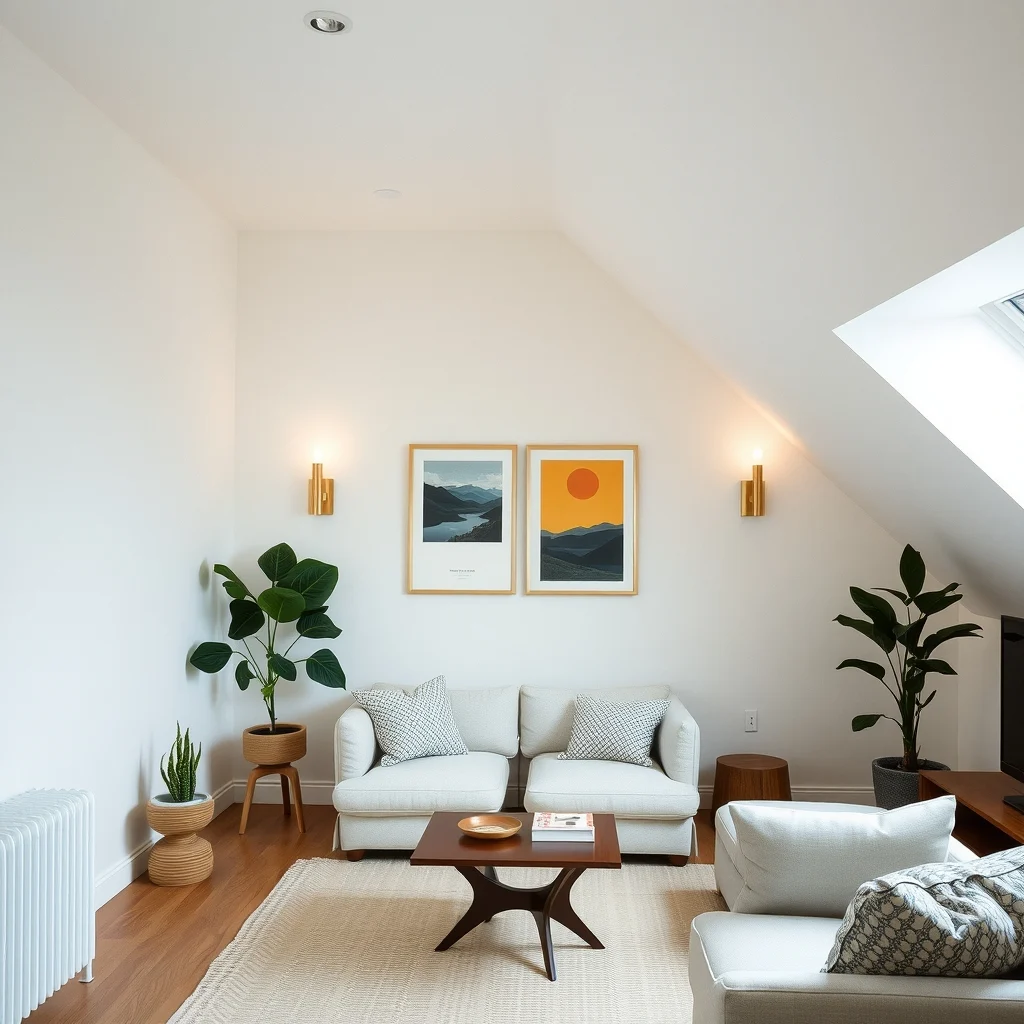 How to Make an Irregularly Shaped Apartment Feel Intentional interior: 4. Layer Light to Highlight Geometry - Strategic lighting can turn awkward angles into design assets. Install recessed lights that follow the slope of a slanted ceiling, then add a pair of wall sconces positioned to accentuate a recessed niche. The layered
