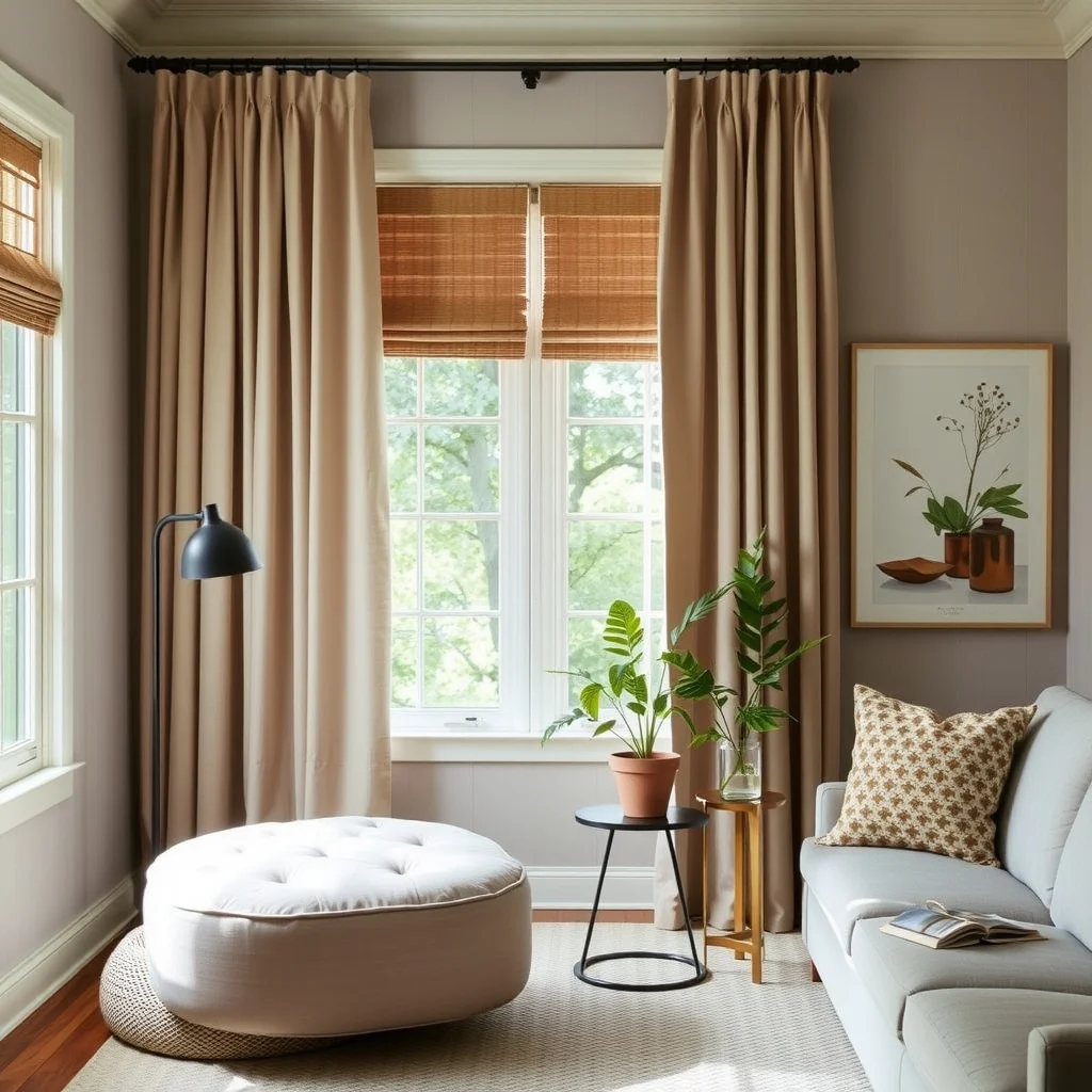 How to Make Rental Window Treatments Look More Expensive interior: 2. Hang Floor‑Length Panels for a Tailored - Height has a powerful effect on perception. Curtains that graze the floor elongate the window and suggest a custom‑made look. To achieve this, measure the window from the top of the frame to just a