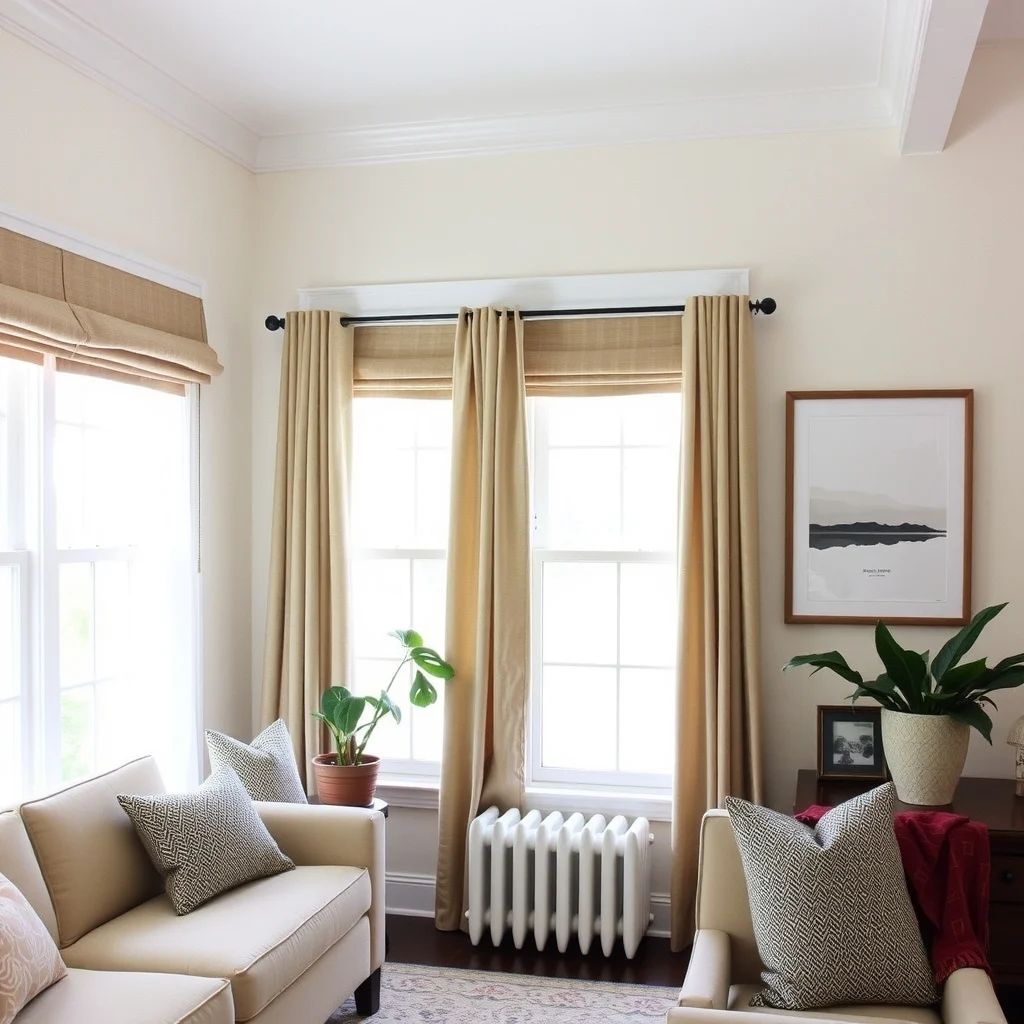 How to Make Rental Window Treatments Look More Expensive interior: 3. Add a Simple Valance or Pelmet for Structured Detail - A narrow valance or a sleek pelmet can introduce a finished edge that mimics the look of custom drapery. A valance made from the same fabric as the curtains creates continuity, while a contrasting pelmet