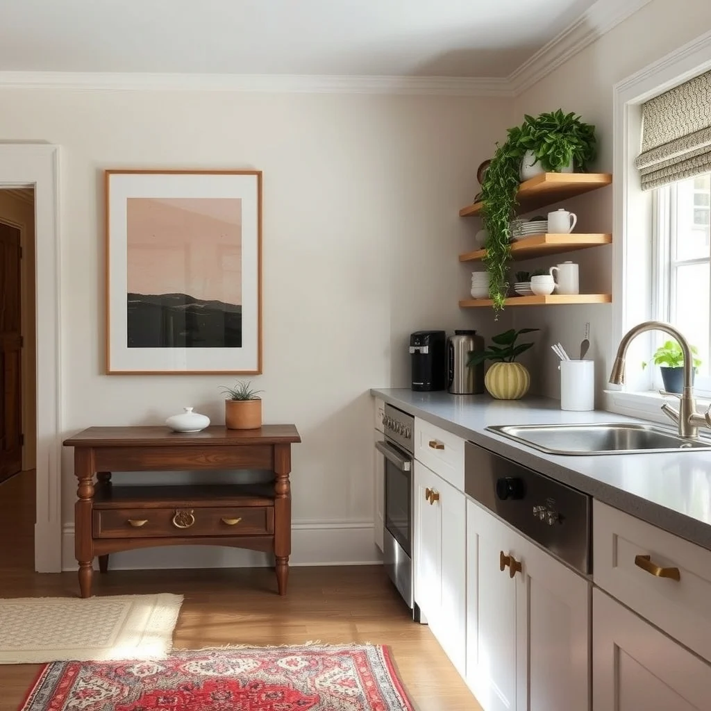 How to Refresh an Outdated Rental Kitchen on a Small Budget interior: 2. Swap Out Hardware for Instant Style Boost - Small details often carry the most weight. Replacing dated handles and knobs with brushed brass or matte black hardware can shift the entire aesthetic from retro to modern. The process is straightforward: unscrew the old