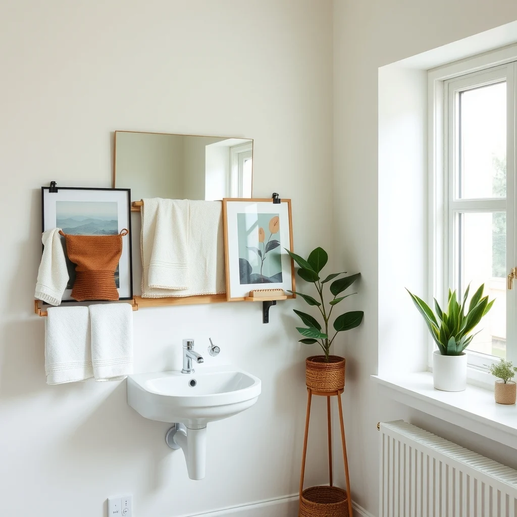 How to Store Extra Towels in a Bathroom With No Cabinets interior: Frequently Asked Questions - Can I store towels on the back of a bathroom mirror? Yes, you can attach small adhesive hooks to the mirror’s frame and hang a of towels. This keeps the towels within easy