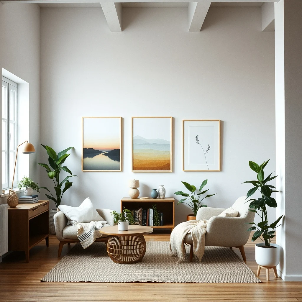 Minimalist loft view