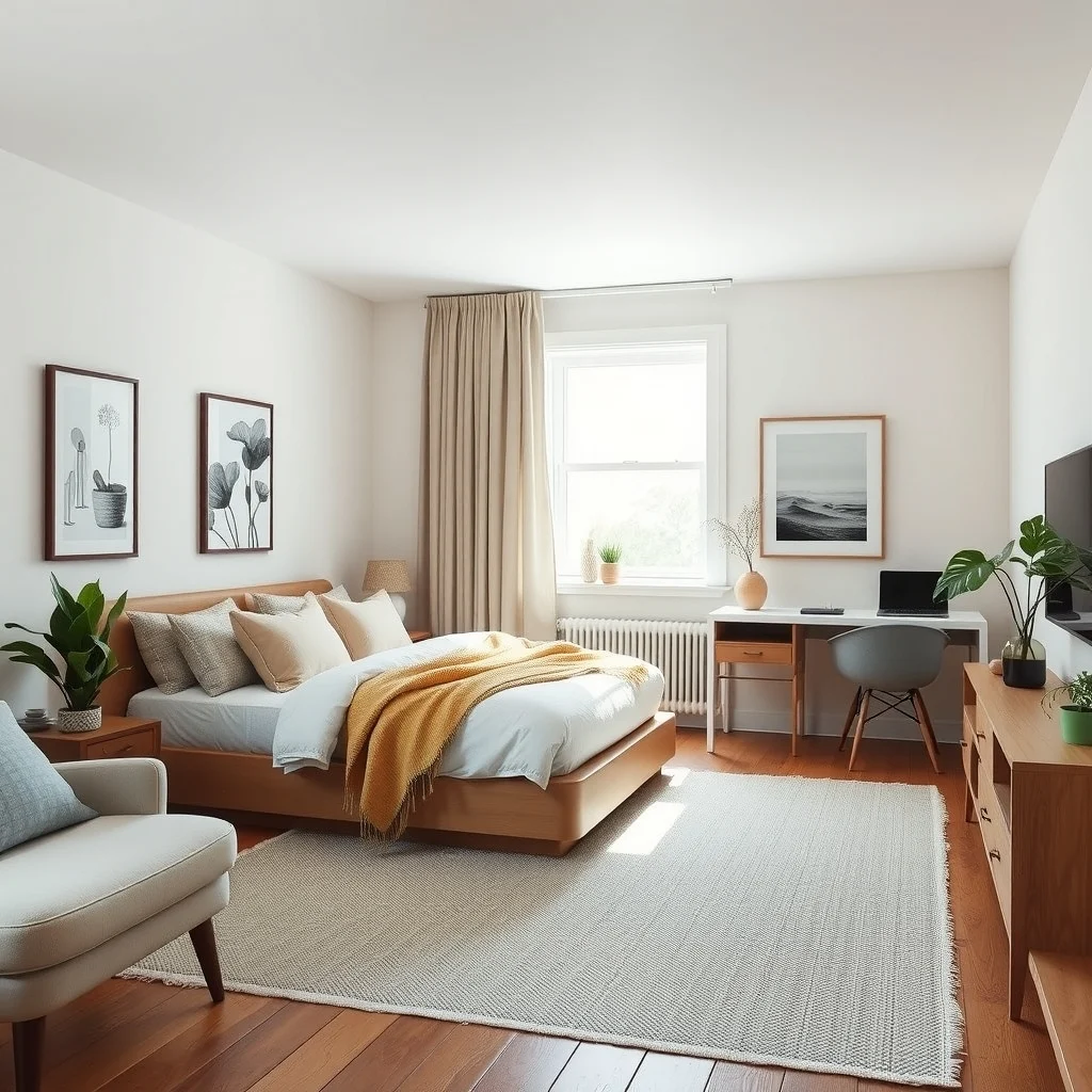 Studio Apartment Design Ideas With a Large Bed and Limited Storage interior: Final Thoughts - Designing a studio around a large bed doesn’t have to mean sacrificing storage or style. By treating the bed as a central element that can double as a drawer, a divider, or a support for