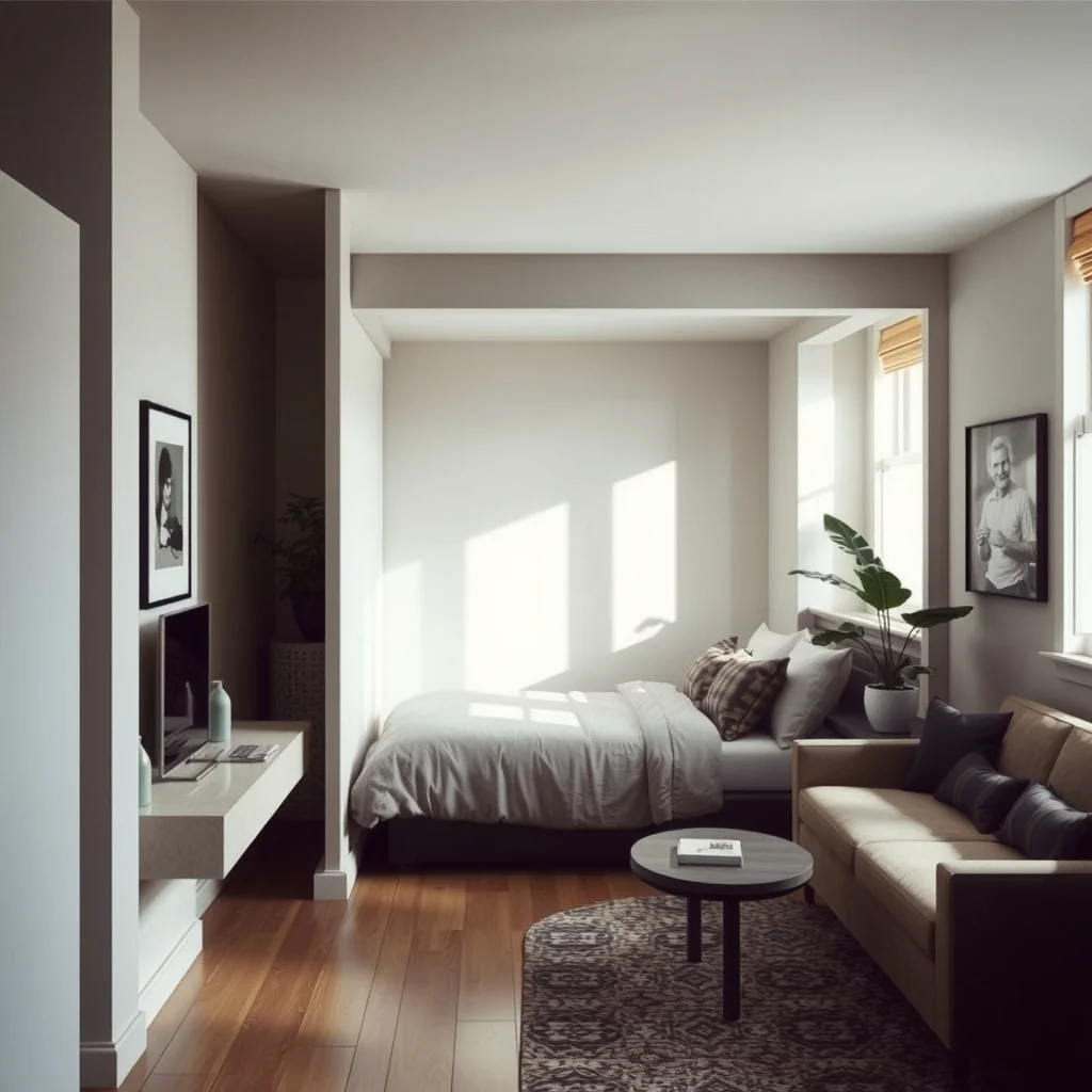 Studio Apartment Ideas for Creating a Private Sleeping Area interior: Final Thoughts - Designing a private sleeping area in a studio is less about squeezing in a bed and more about shaping perception through thoughtful partitions, multifunctional furniture, and strategic lighting. Whether you prefer the sleek slide of