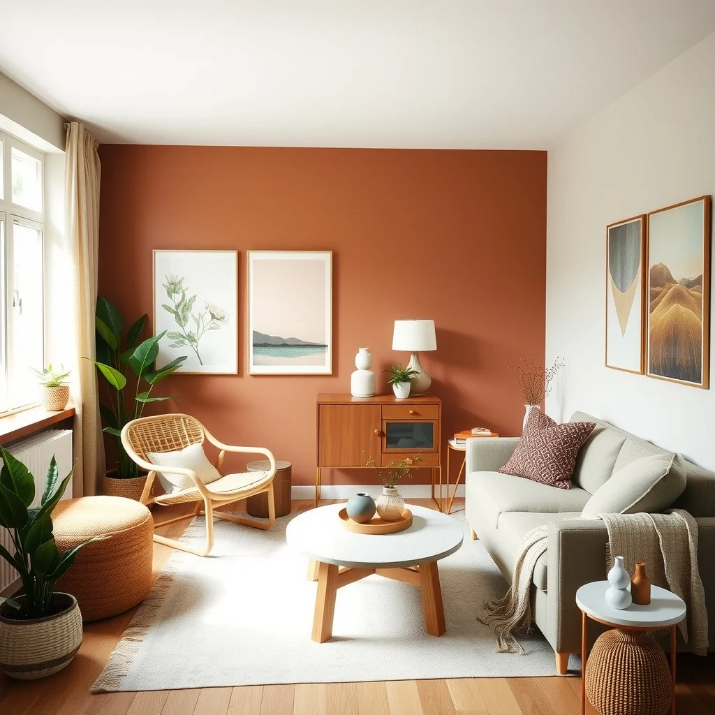 Studio Apartment Ideas for Who Need a Quiet Retreat interior: 4. Choose a Muted Palette and Natural Textures - Colors influence mood as much as sound does. A palette of muted earth tones—soft terracotta, dove‑gray, and sage green—creates a backdrop that feels restful without feeling sterile. Pair these hues with textures that invite the