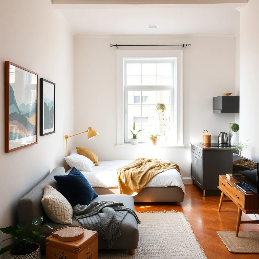 Studio Apartment Layout Ideas for a Bed Beside the Kitchen interior: FAQ - Can I place a full‑size bed next to a compact kitchen without feeling cramped? Yes, a full‑size bed can work if you define the space with one of the layout ideas above, such as a