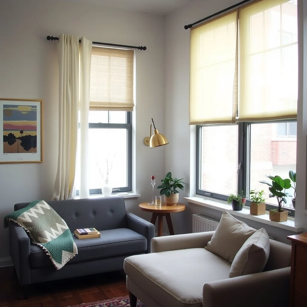 Temporary Apartment Upgrades That Are Easy to Reverse When Moving: 7. Decorative Window Treatments That Hang Without Hardware - Windows often dictate the amount of natural light, and a thoughtful treatment can both soften glare and add color. Tension rods, which rely on spring tension rather than screws, support lightweight curtains or sheer panels